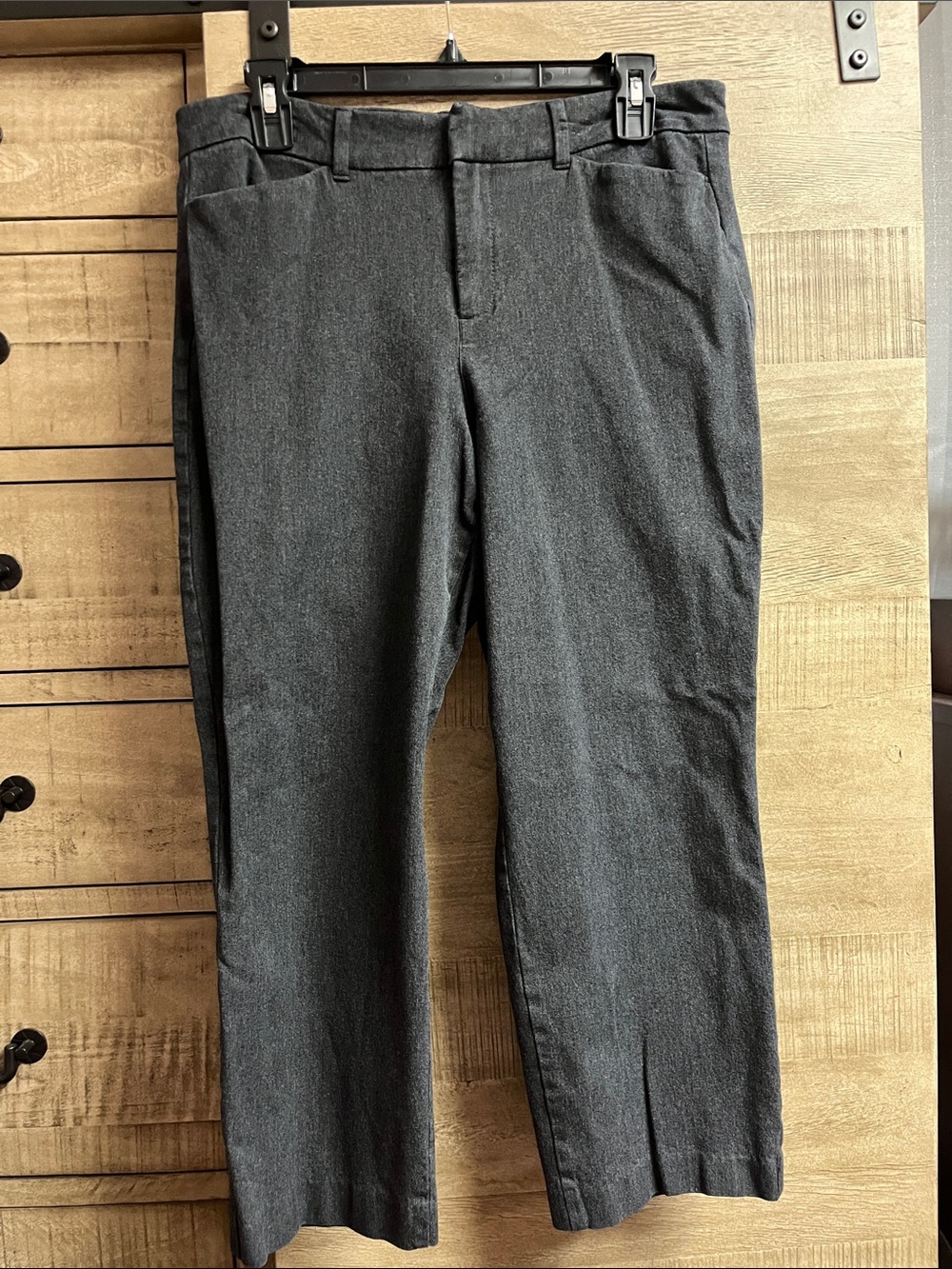 Old Navy Dark Gray Straight-Leg Dress Pants